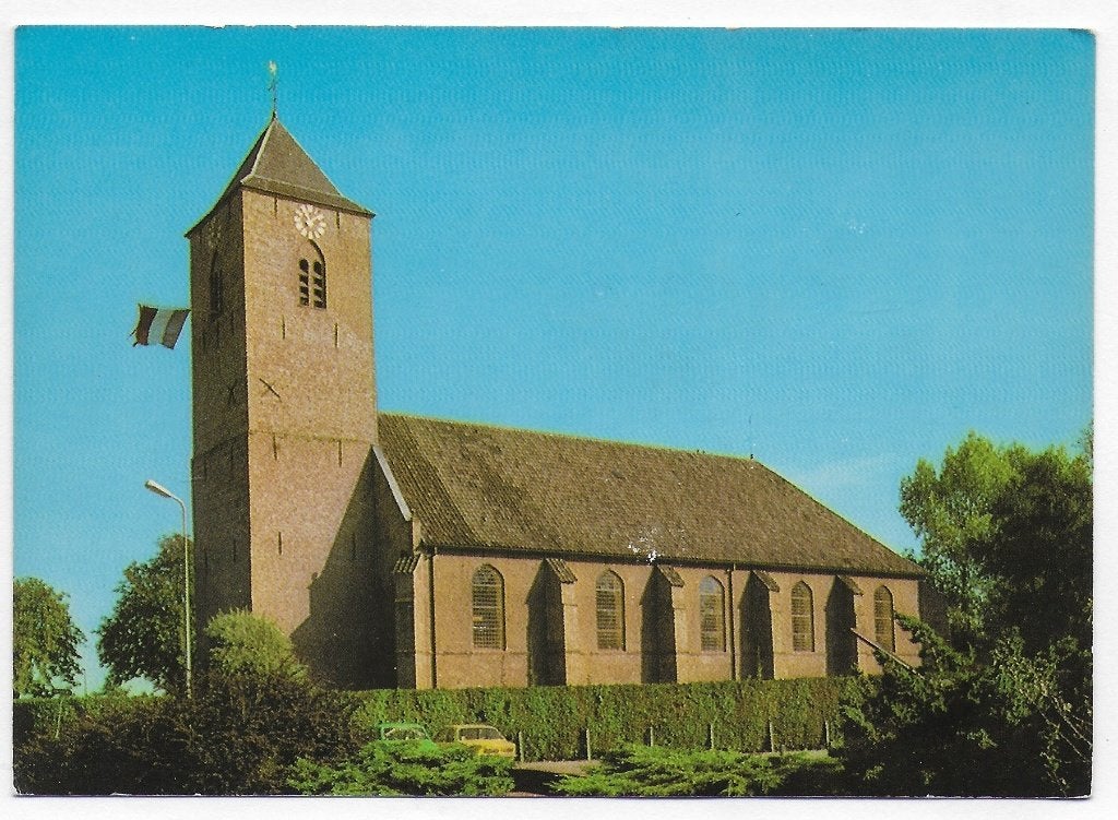 Rouveen N H Kerk Ongelopen Ansichtkaart ( B4516), Verzamelen, Ophalen of Verzenden, 1980 tot heden, Ongelopen