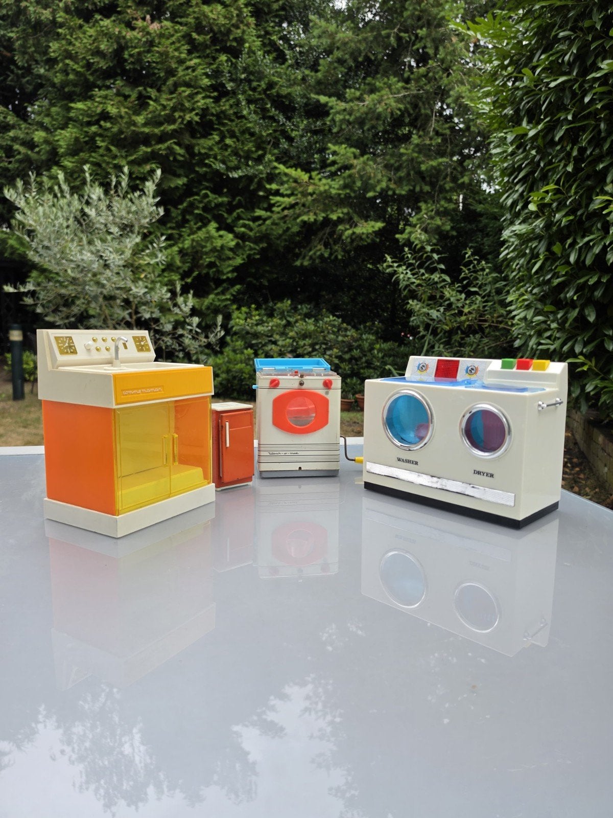 Oude blikken speelgoed kinder wasmachine koelkast wastafel, Ophalen of Verzenden, Gebruikt