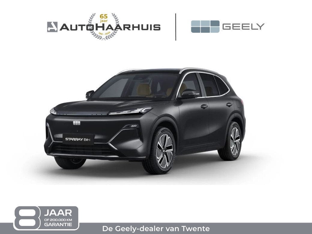 GEELY Starray EM-i 1.5 Max+ | Rijklaar! | 29.8 kWh | 136 WLT, Auto's, Zwart, Starray EM-i, Hybride Elektrisch/Benzine, SUV of Terreinwagen