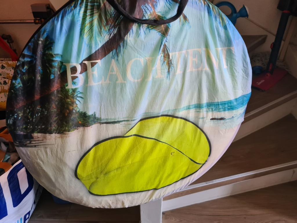 Pop-up strandtent - Slechts één zomer gebruikt!, Ophalen of Verzenden