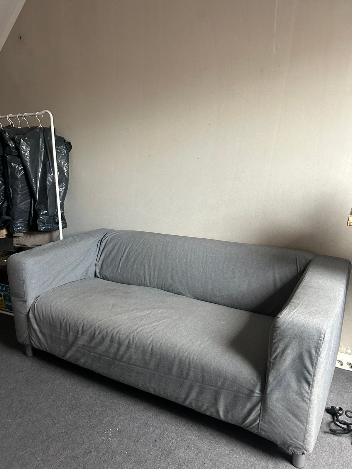 Grijze Klippan bank IKEA, Huis en Inrichting, Ophalen, Gebruikt, 150 tot 200 cm, Tweepersoons