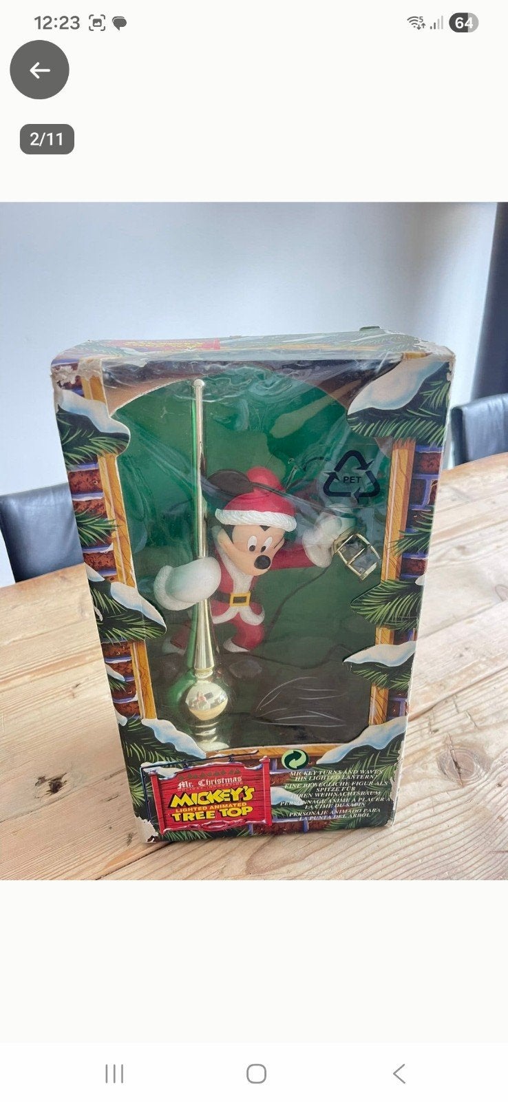 mickey mouse kerst piek   mr christmas, Ophalen of Verzenden, Mickey Mouse