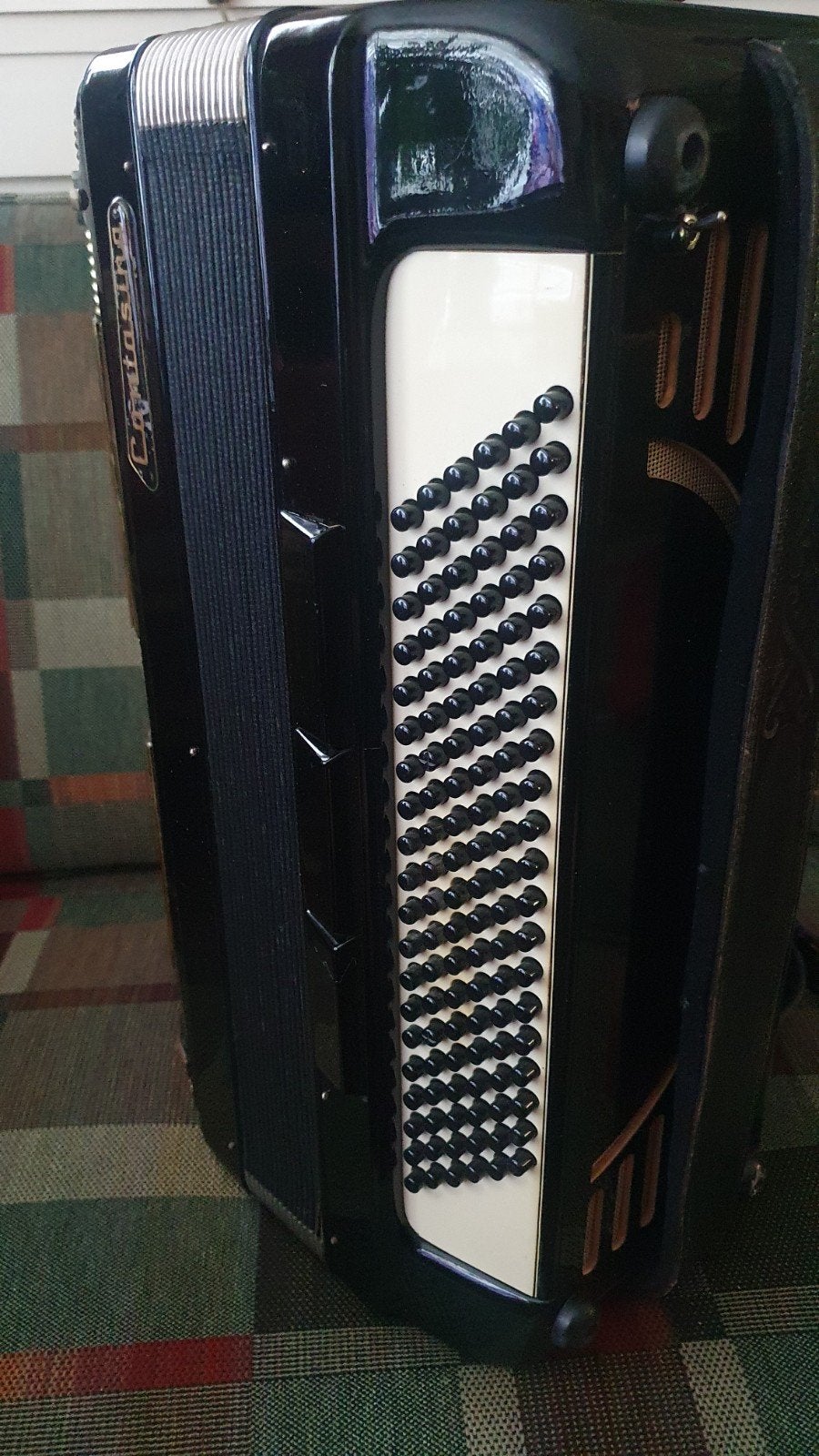 Accordeon (duits) 4 korig 120b  vaste prijs €200, Overige merken, Gebruikt, Met koffer, Ophalen of Verzenden