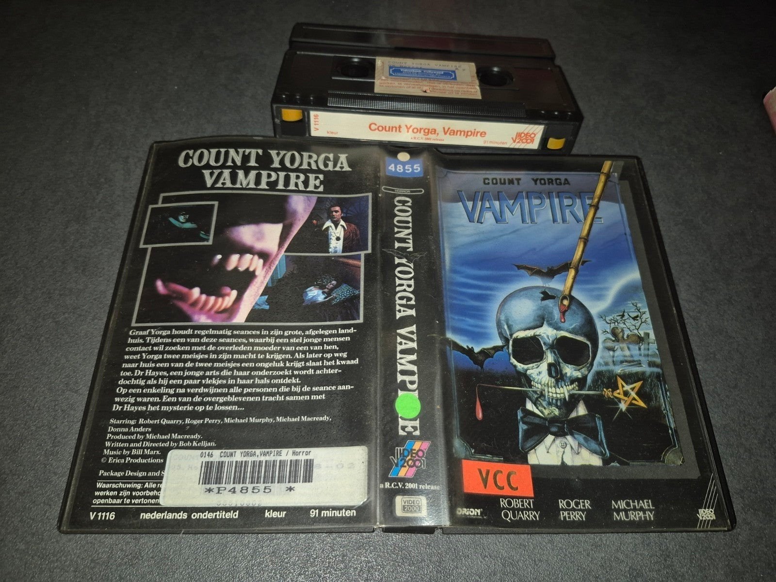 COUNT YORGA VAMPIRE OP VCC. RENTAL OP VIDEO2001, Vanaf 16 jaar, Ophalen of Verzenden, Zo goed als nieuw, Horror