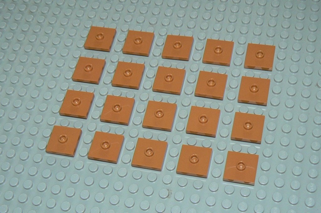 L533 Stenen 2x2 met 1 nop medium nogat 20 st., Ophalen of Verzenden, Nieuw, Losse stenen, Lego