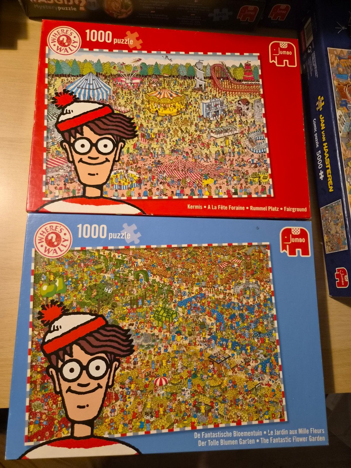 Waar is Wally? 1000 stukjes puzzels (2 stuks), Ophalen of Verzenden, Meer dan 50 stukjes, Gebruikt, 6 jaar of ouder