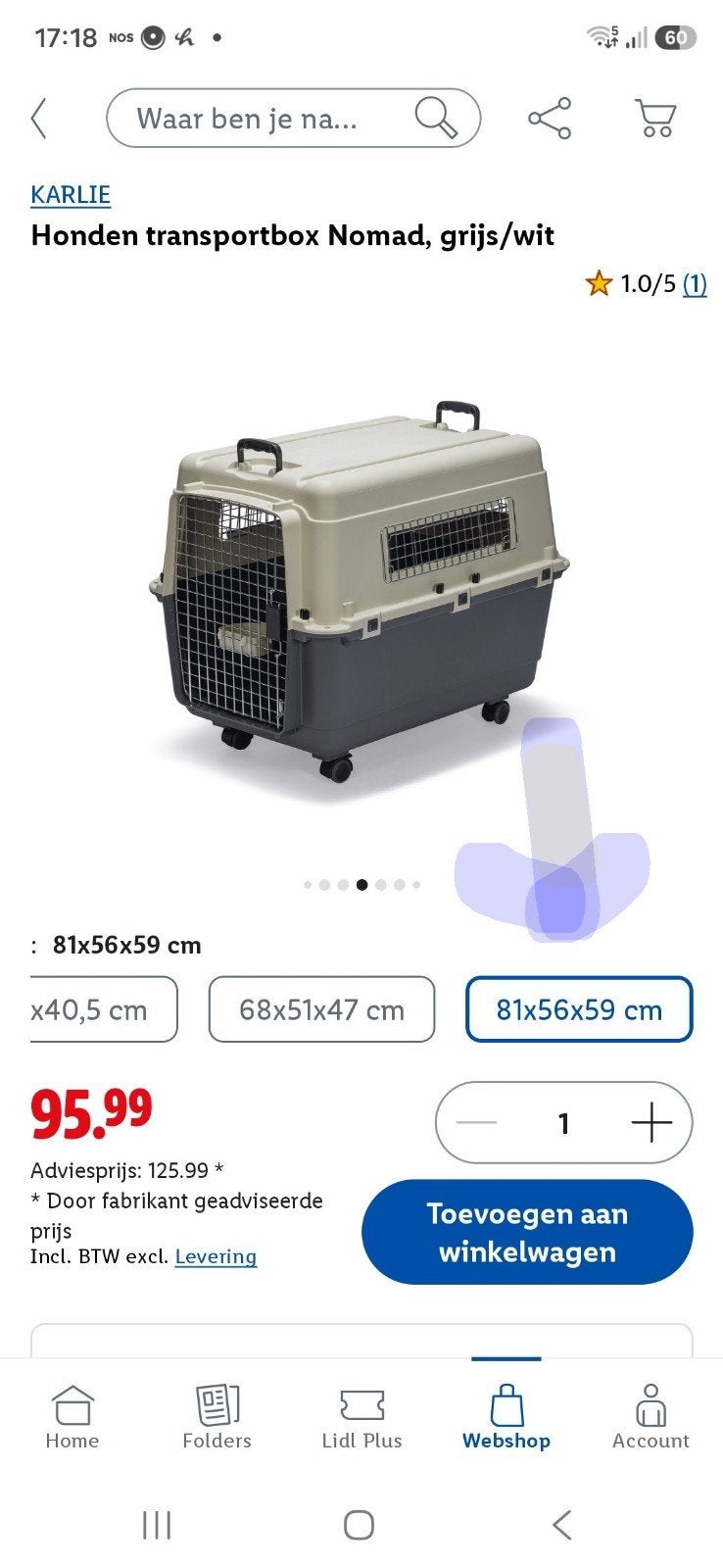 honden transport box, Ophalen, Nieuw