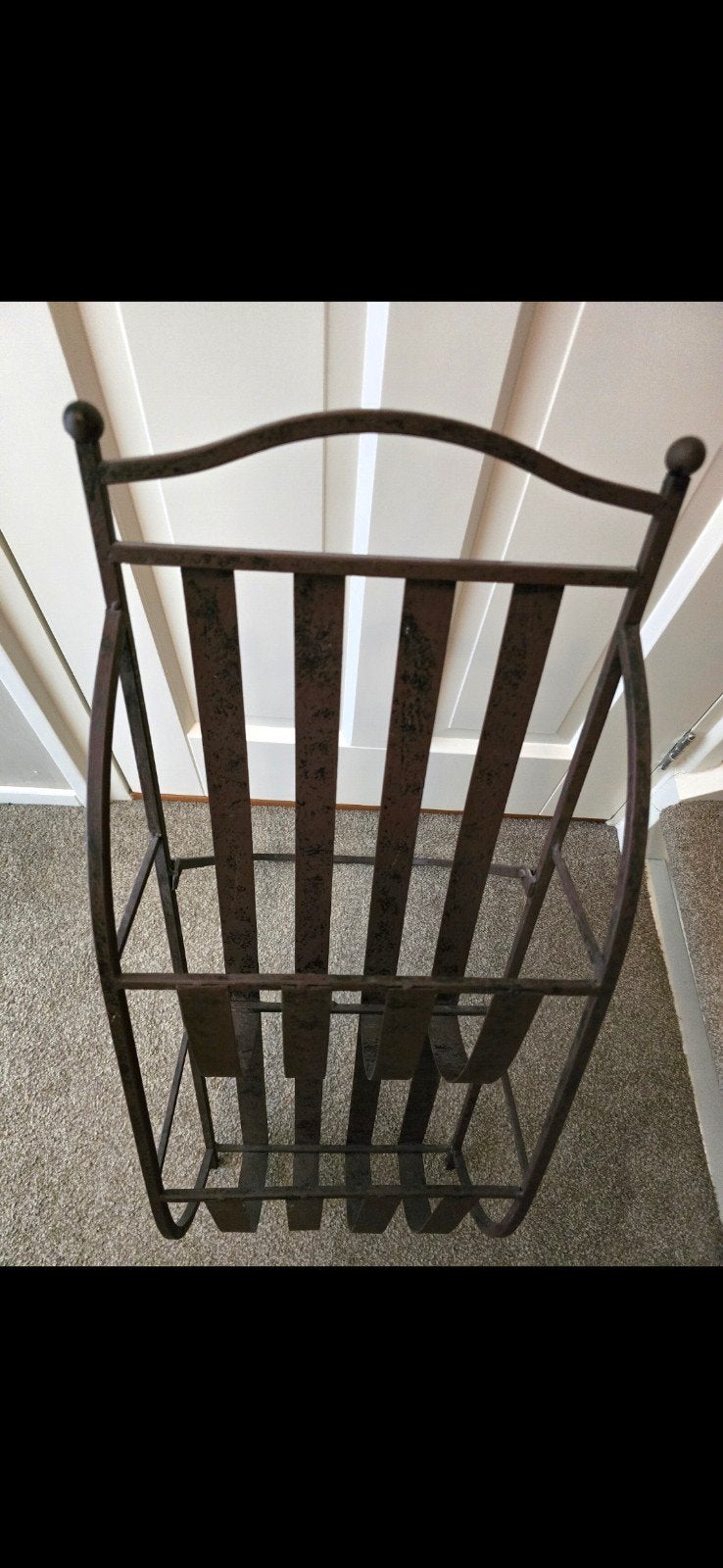 Antiek metalen lectuurrek - Hoogte 85 cm, Breedte 31 cm, Ophalen, Gebruikt
