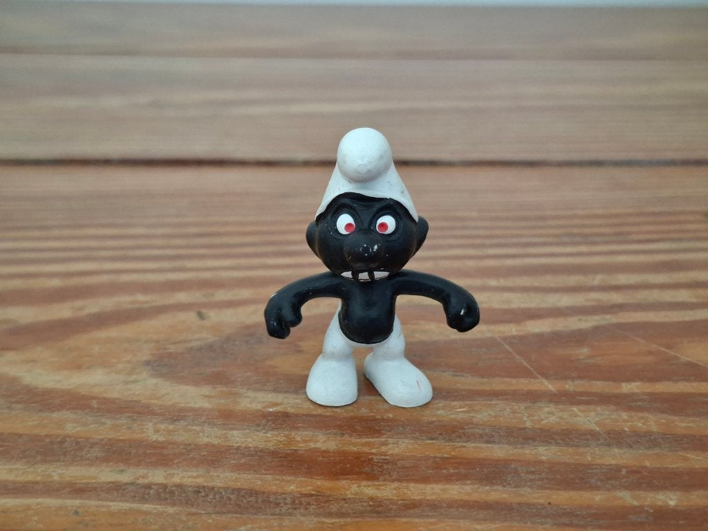 Boze Smurf poppetje, Ophalen of Verzenden, Gebruikt, Overige Smurfen, Poppetje, Figuurtje of Knuffel