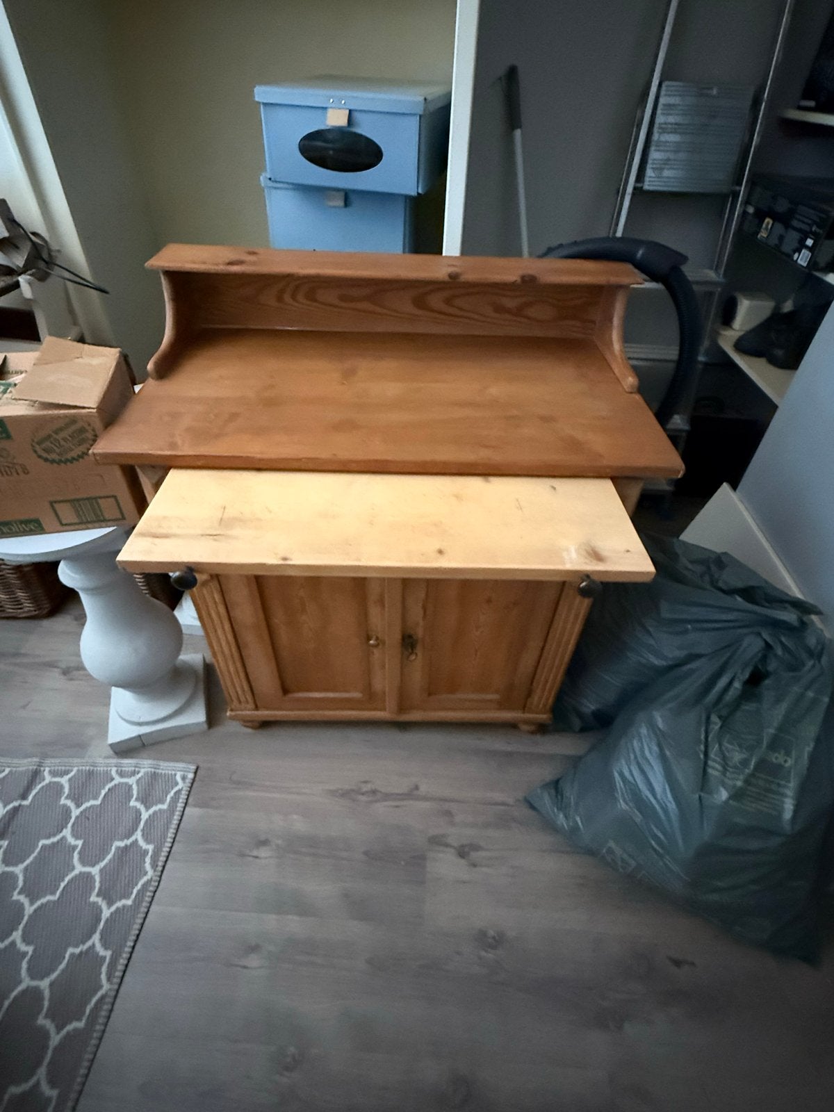 Houten kastje met lades en deuren - 100x86x48 cm, Ophalen, Gebruikt, 50 tot 100 cm, Met lade(s)
