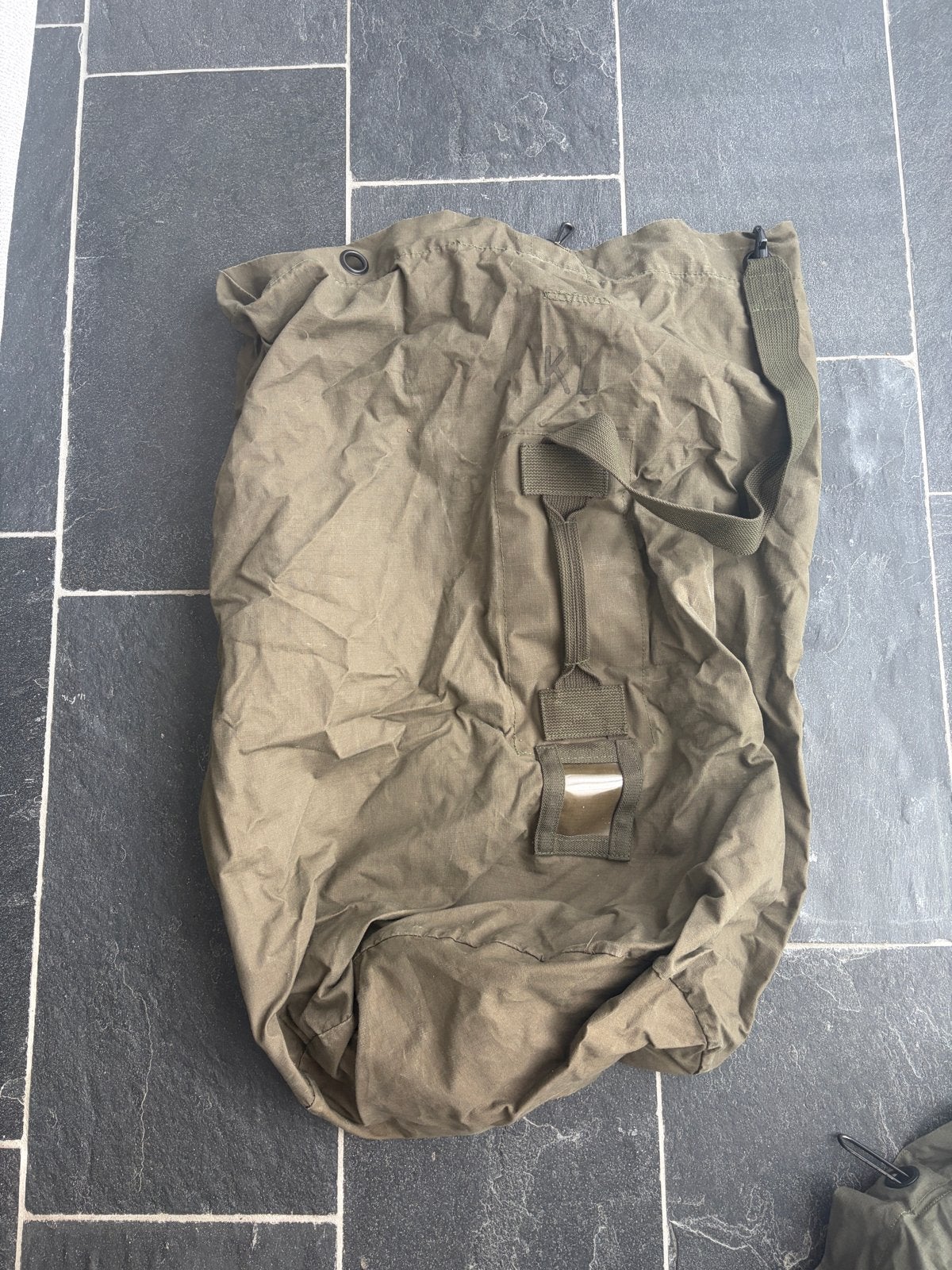 KL Leger plunjezak/plunjebaal- Dikke stevige stof, Ophalen of Verzenden, Gebruikt, Groen, 30 cm of meer
