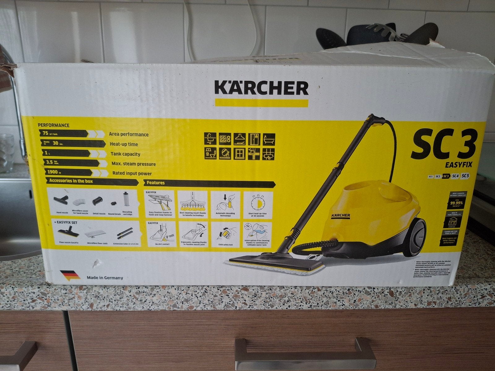 Kärcher SC 3 EasyFix Stoomreiniger - in doos, Ophalen, Kärcher, Nieuw, Stoomreiniger