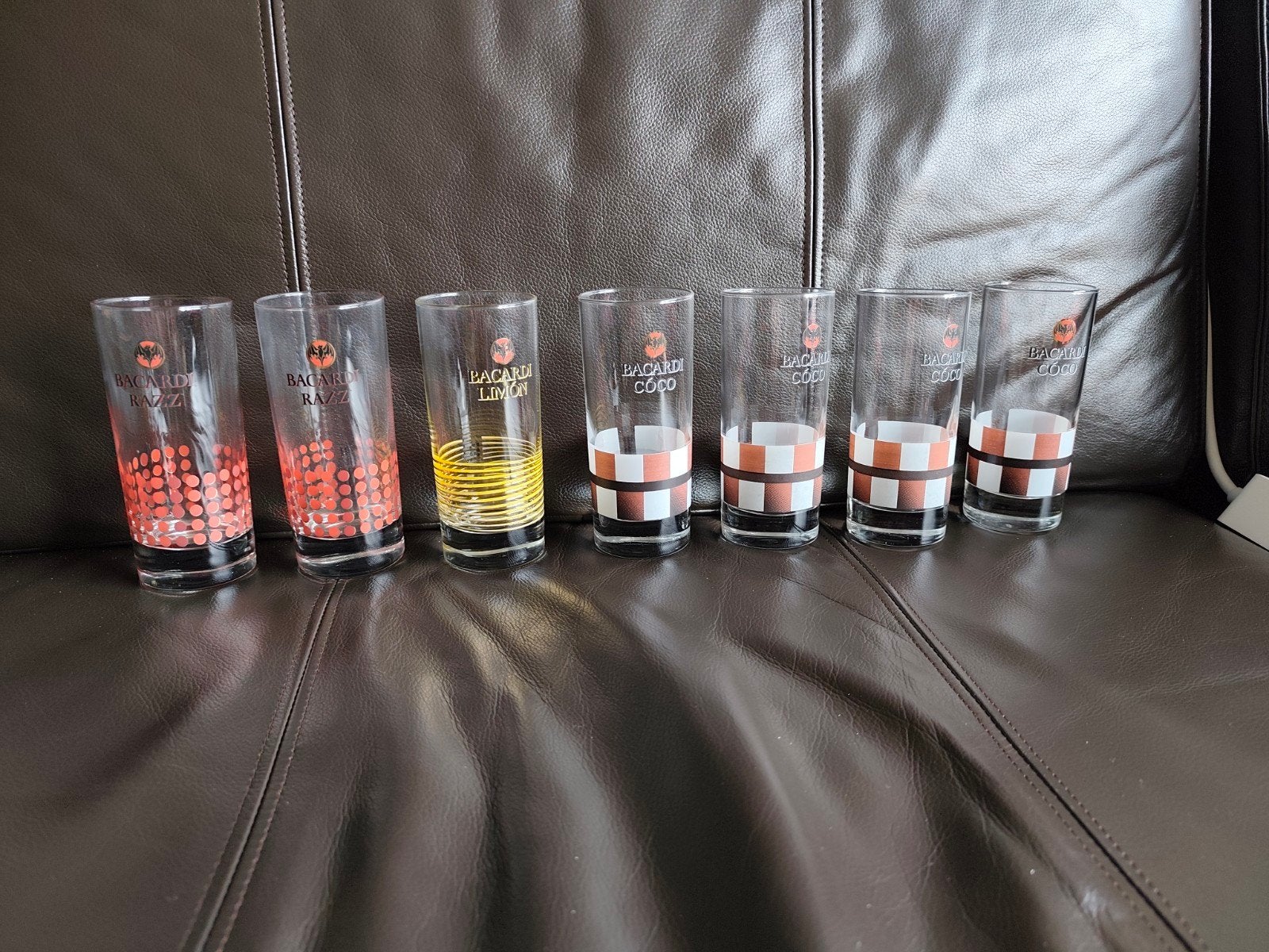 Bacardi glazen H 14.5cm 5 euro per stuk, Ophalen of Verzenden, Zo goed als nieuw, Overige typen