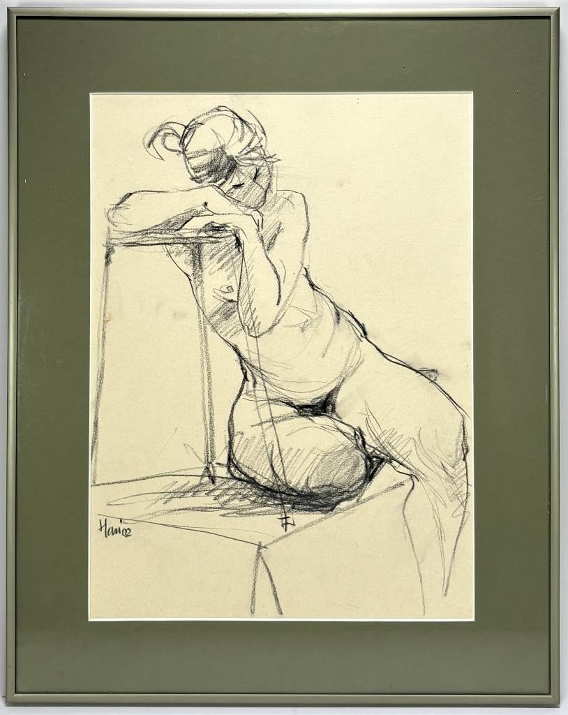 634. Tekening, Han - realisme, vrouwelijk naakt, 2002, Ophalen of Verzenden