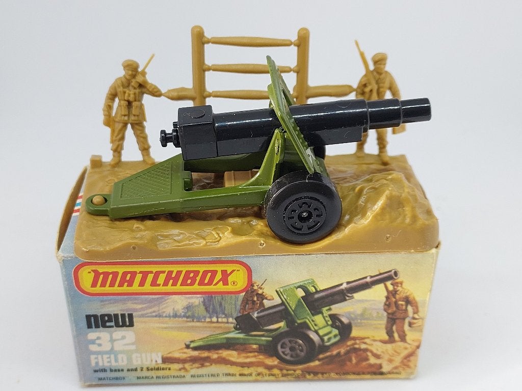 FIELD GUN MATCHBOX No32 UIT 1977 ONBESPEELD MET DOOSJE, Verzenden, Nieuw, Overige typen