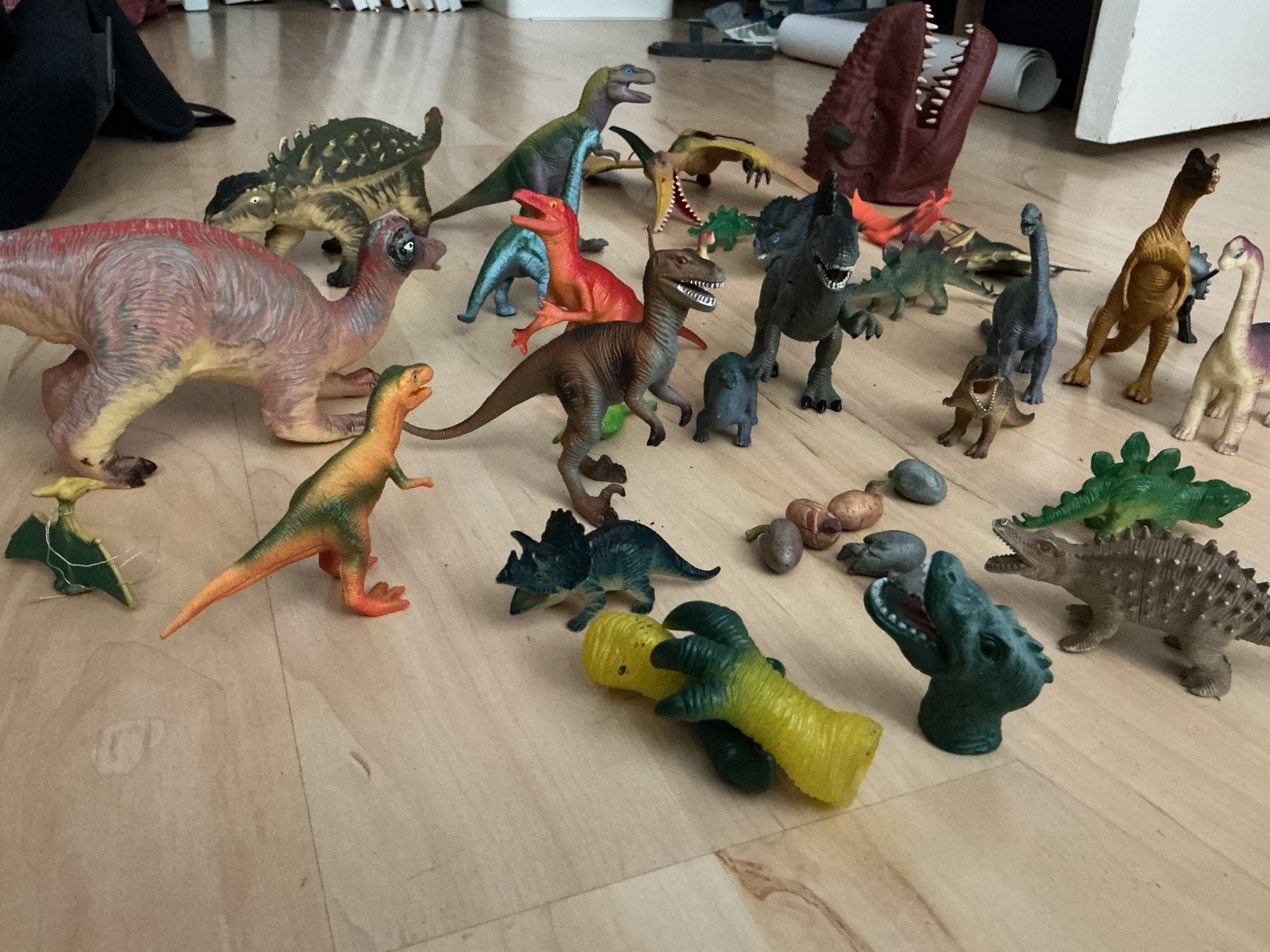 Coole set met dino’s groot, klein, vliegend…., Ophalen