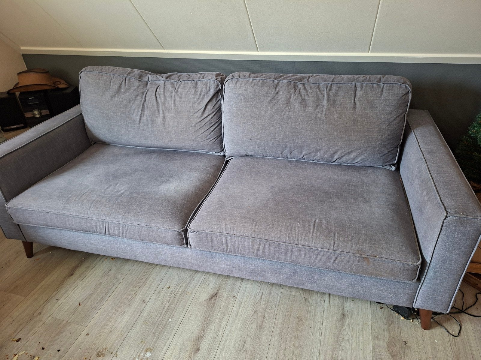 Comfortabele 2.5-zits bank - 200x100x65cm - Hoezen wasbaar, Ophalen, Gebruikt, Driepersoons, 75 tot 100 cm