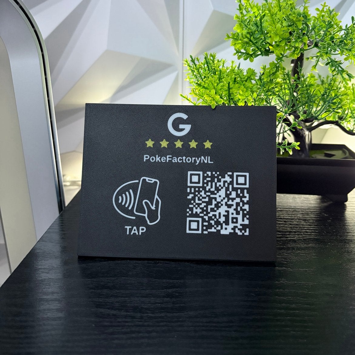 Google Review Stand QR & NFC - Meer Reviews voor je Bedrijf, Ophalen of Verzenden, Nieuw, Reclamebord