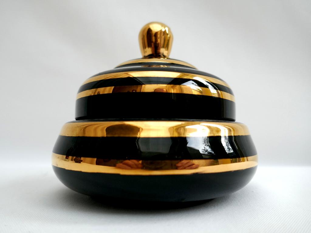 Verreries de Rupel - Booms glas - Ar Deco deksel schaaltje, Ophalen of Verzenden