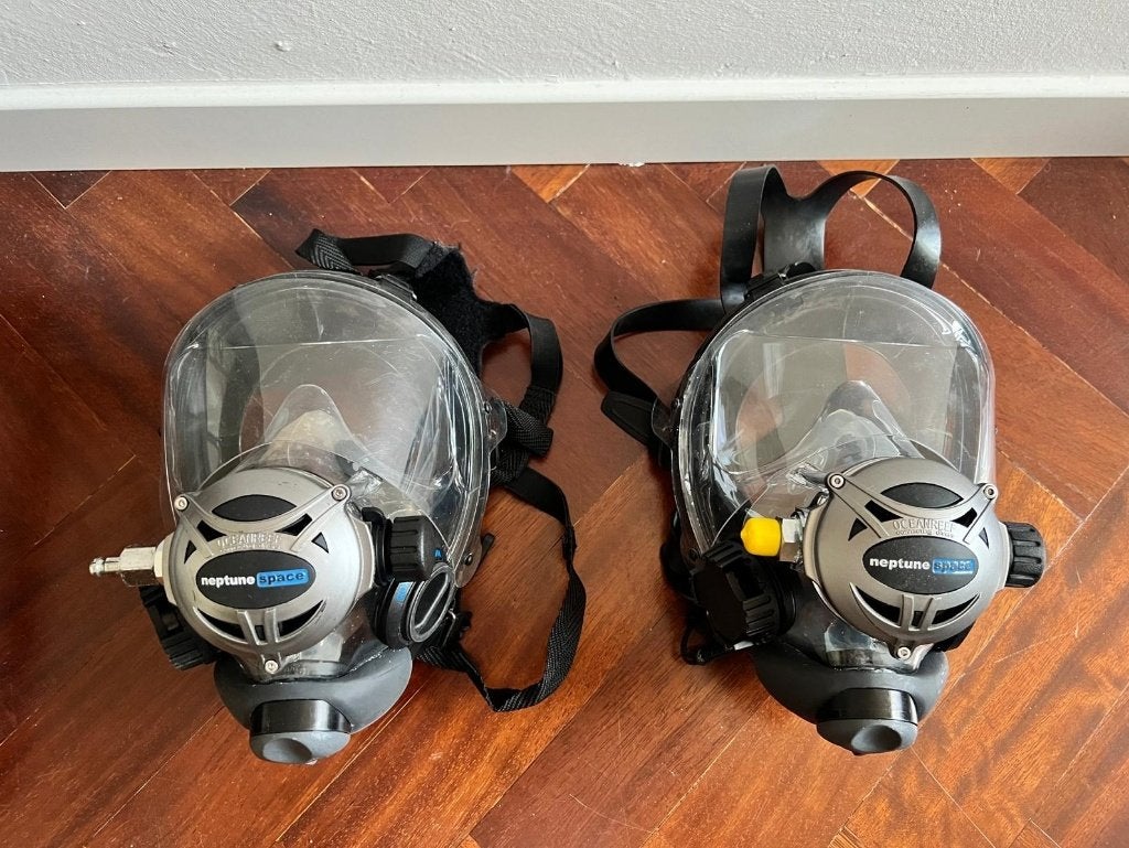 2 x Ocean Reef Neptune Space + GSM + Alpha Pro complete set, Watersport en Boten, Ophalen of Verzenden, Zo goed als nieuw, Duikbril of Snorkel