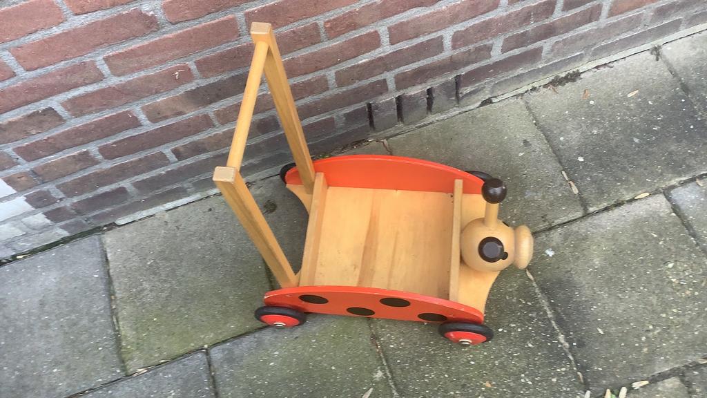 Houten loopkar Janbibejan, Kinderen en Baby's, Ophalen, Gebruikt