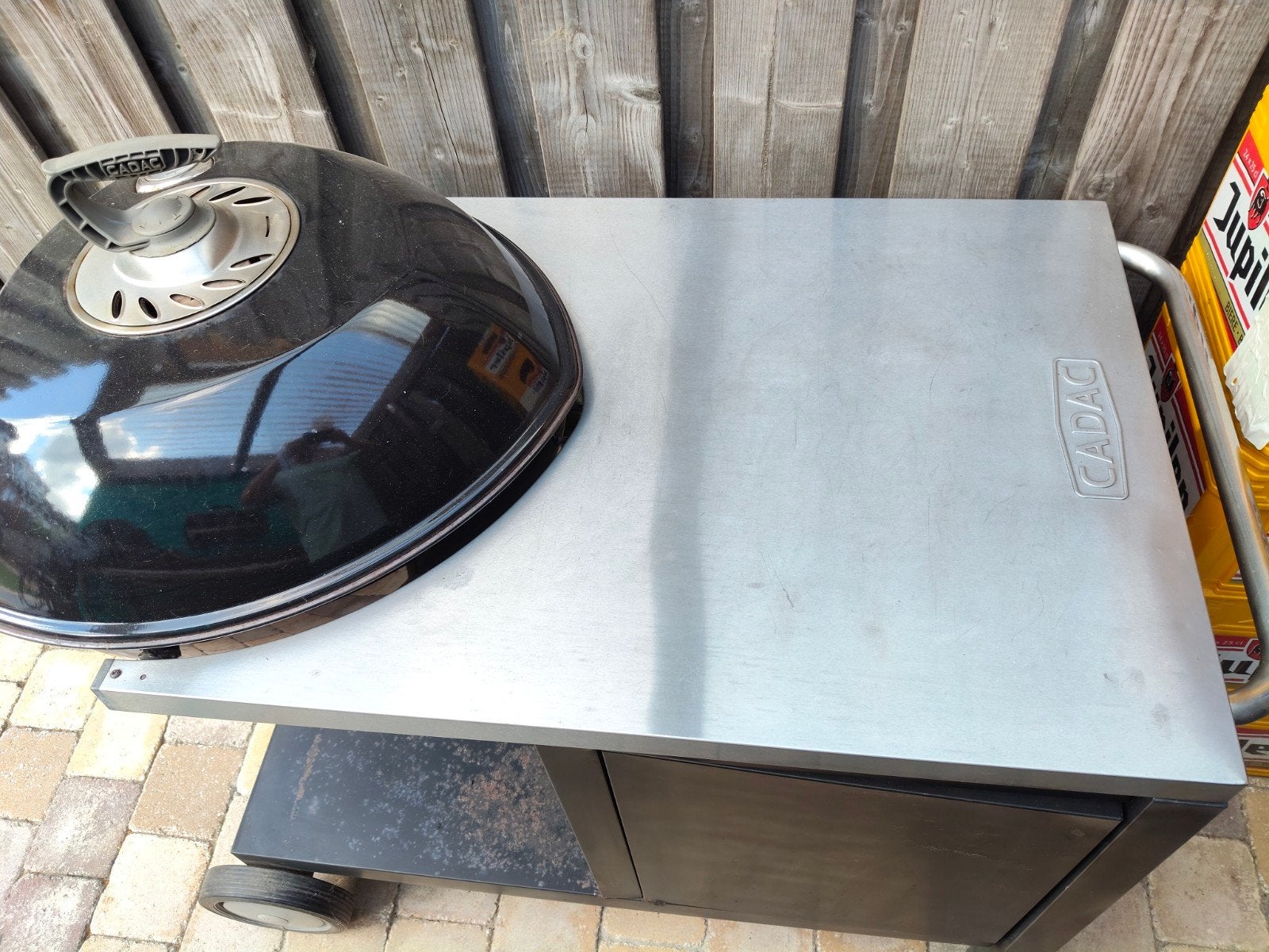 Cadac Houtskool BBQ/Buitenkeuken met RVS Werkblad, Tuin en Terras, Ophalen, Gebruikt, Cadac