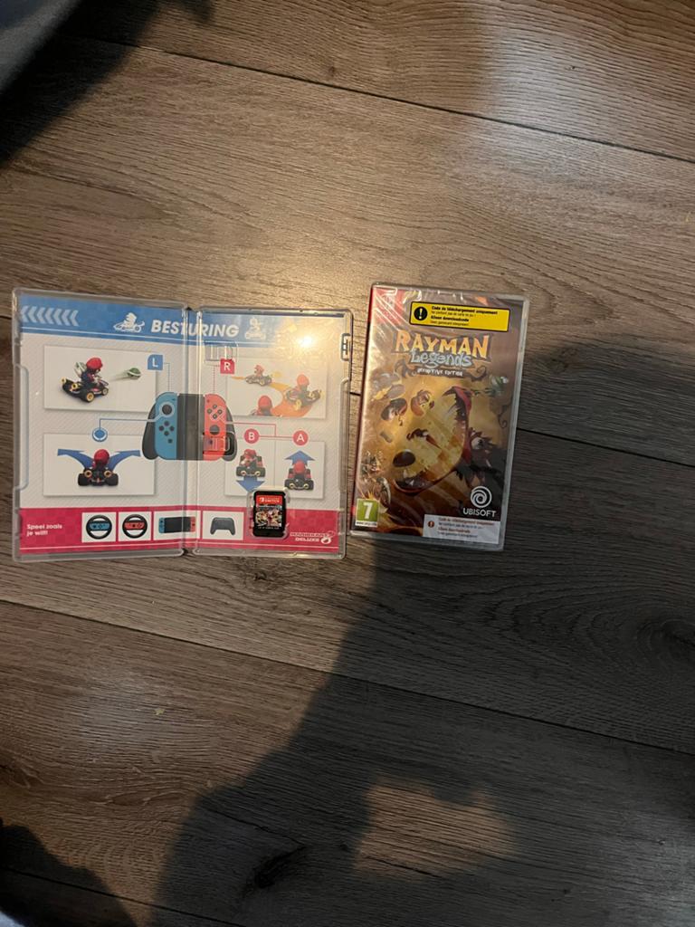 Mario Kart 8 Deluxe & Rayman Legends (Nintendo Switch), Spelcomputers en Games, Games | Nintendo Switch, Ophalen, Racen en Vliegen