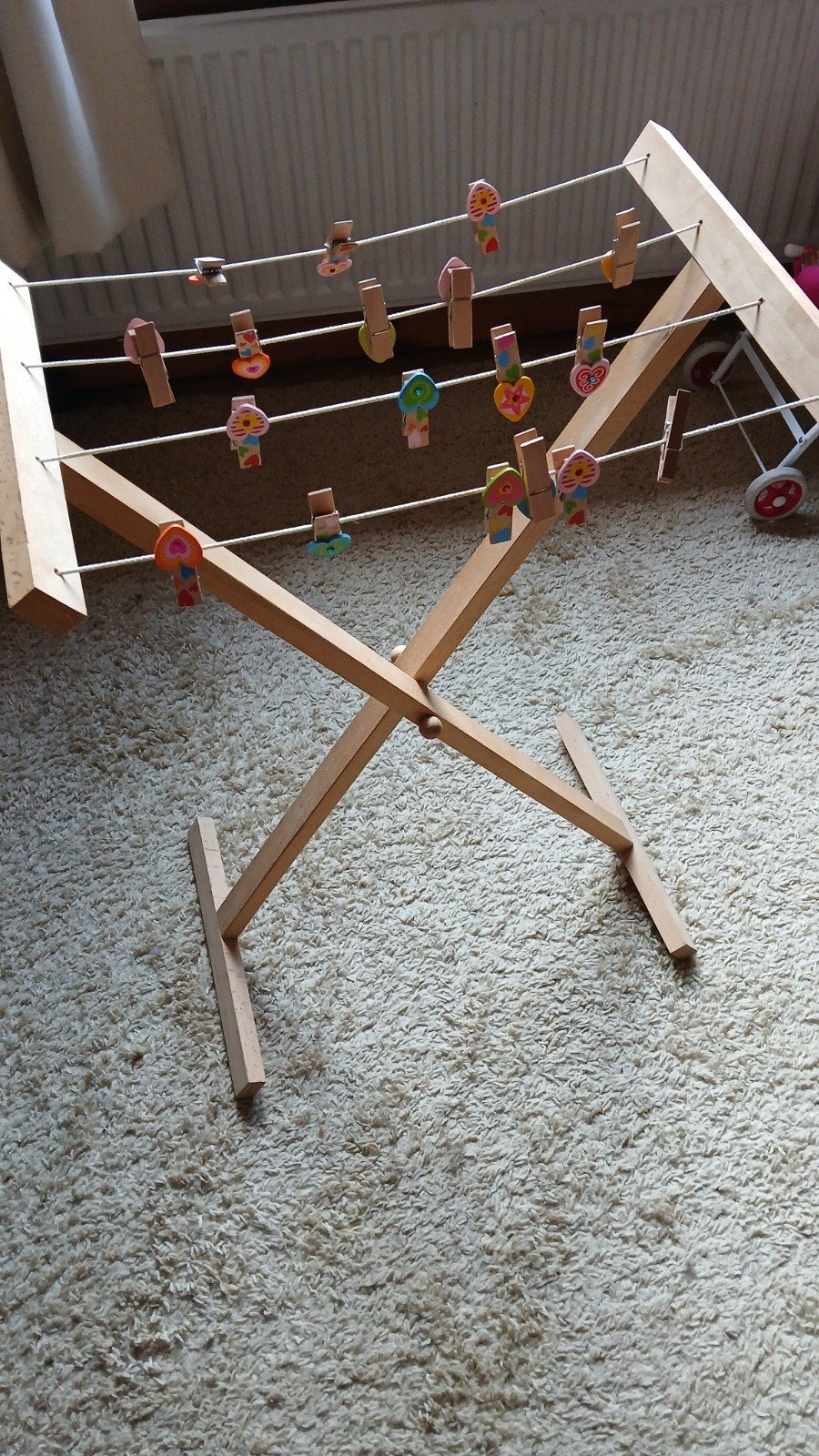 Houten kinder droogrekje, Ophalen of Verzenden