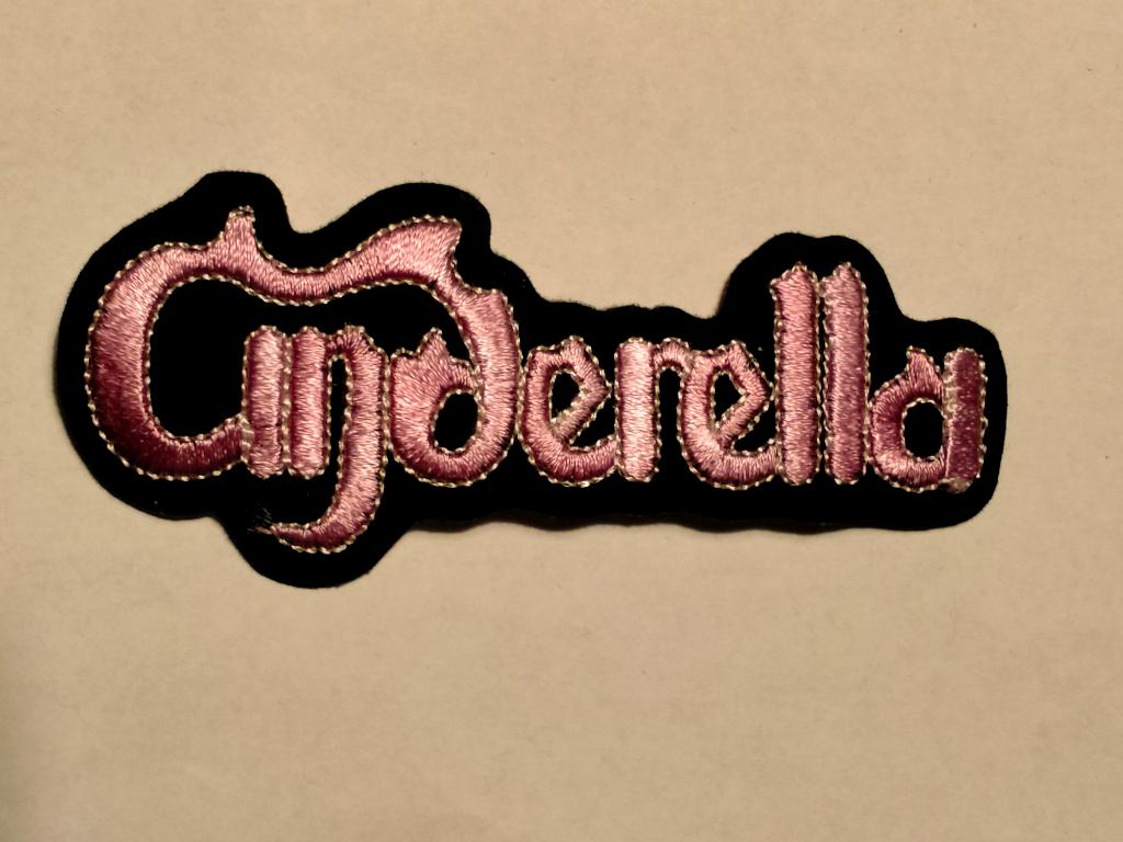 Cinderella glamrock glam rock vintage logo patch embleem, Ophalen of Verzenden, Zo goed als nieuw, Kleding