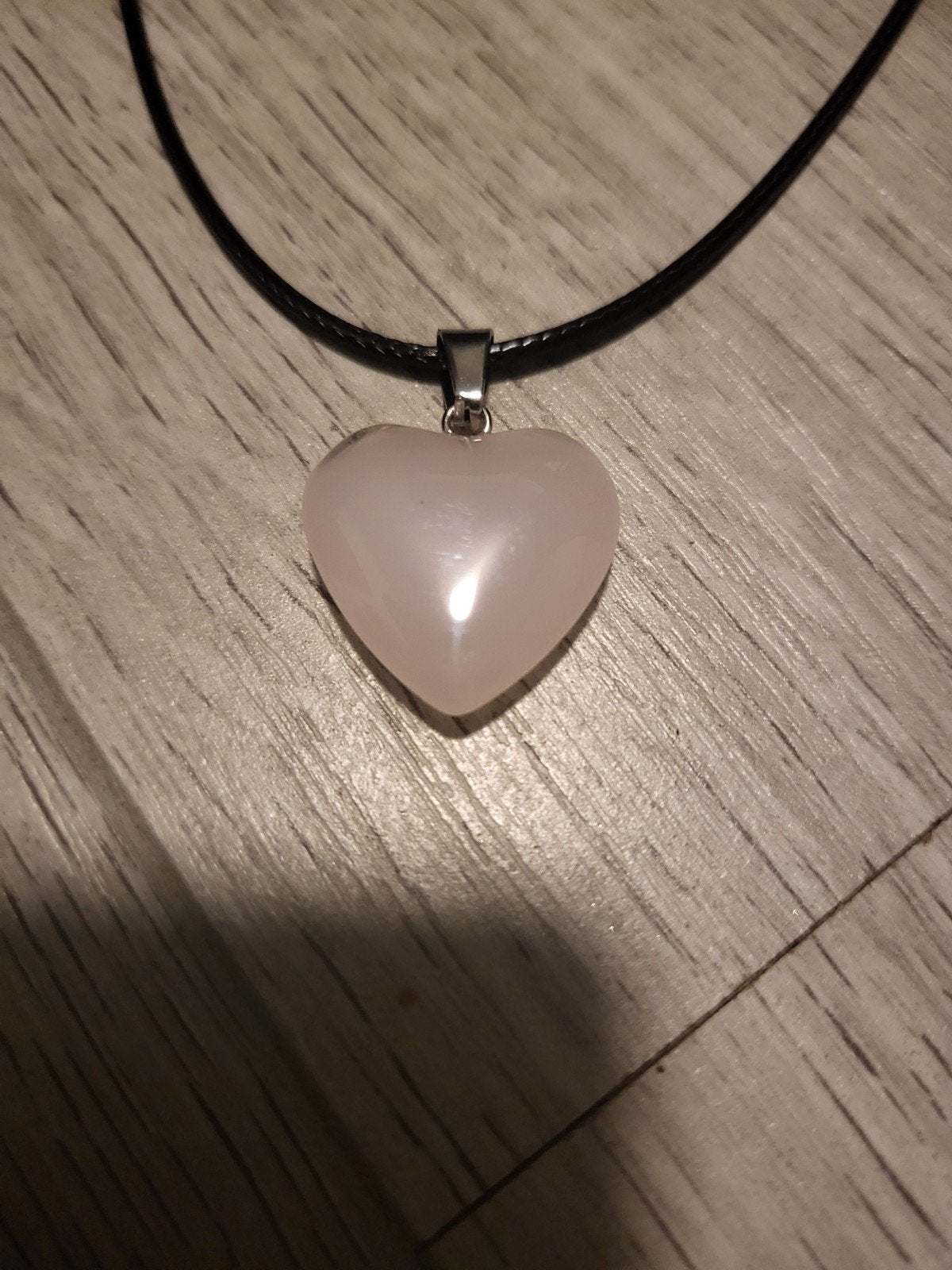 Nieuwe Rozenkwarts Hart Ketting - Verstelbaar, Nieuw, Ophalen of Verzenden, Steen of Mineraal, Roze