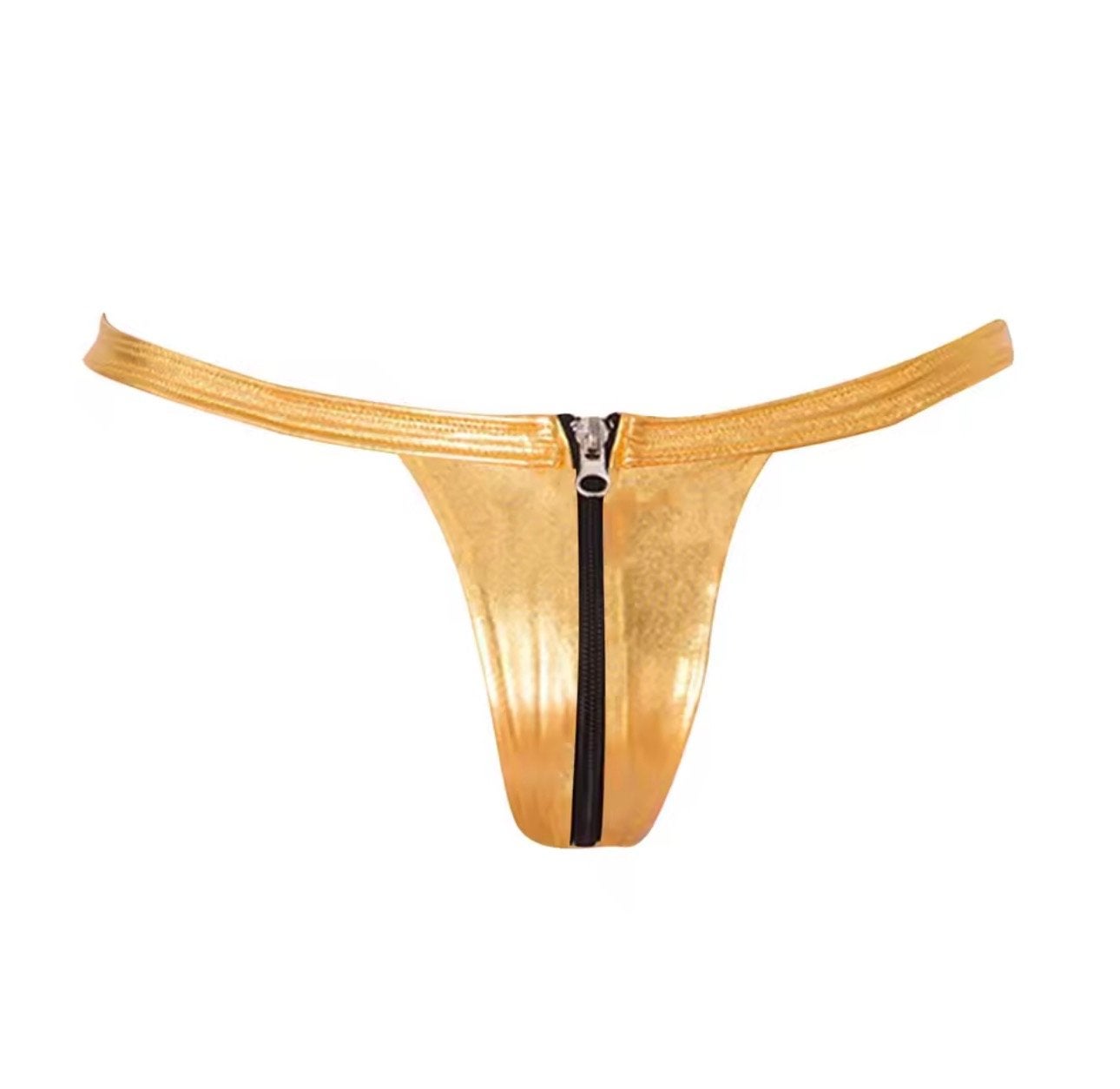 KERSTACTIE! Unieke Goudkleurige String met Rits - Maat M, Kleding | Heren, Verzenden, Goud, Slip