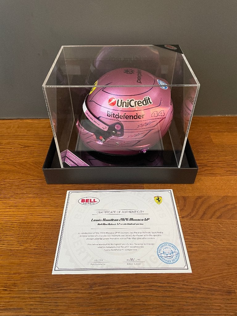 Lewis Hamilton Special Ed. Ferrari Bell Helm 1:2 Monaco 2026, Ophalen of Verzenden, Nieuw, Formule 1