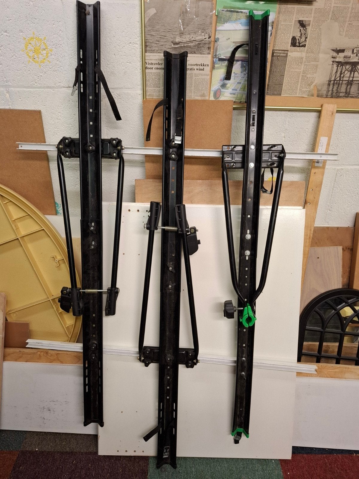 3 Fietsrailen voor aanhanger of inbouw, Ophalen, Gebruikt, Opvouwbaar