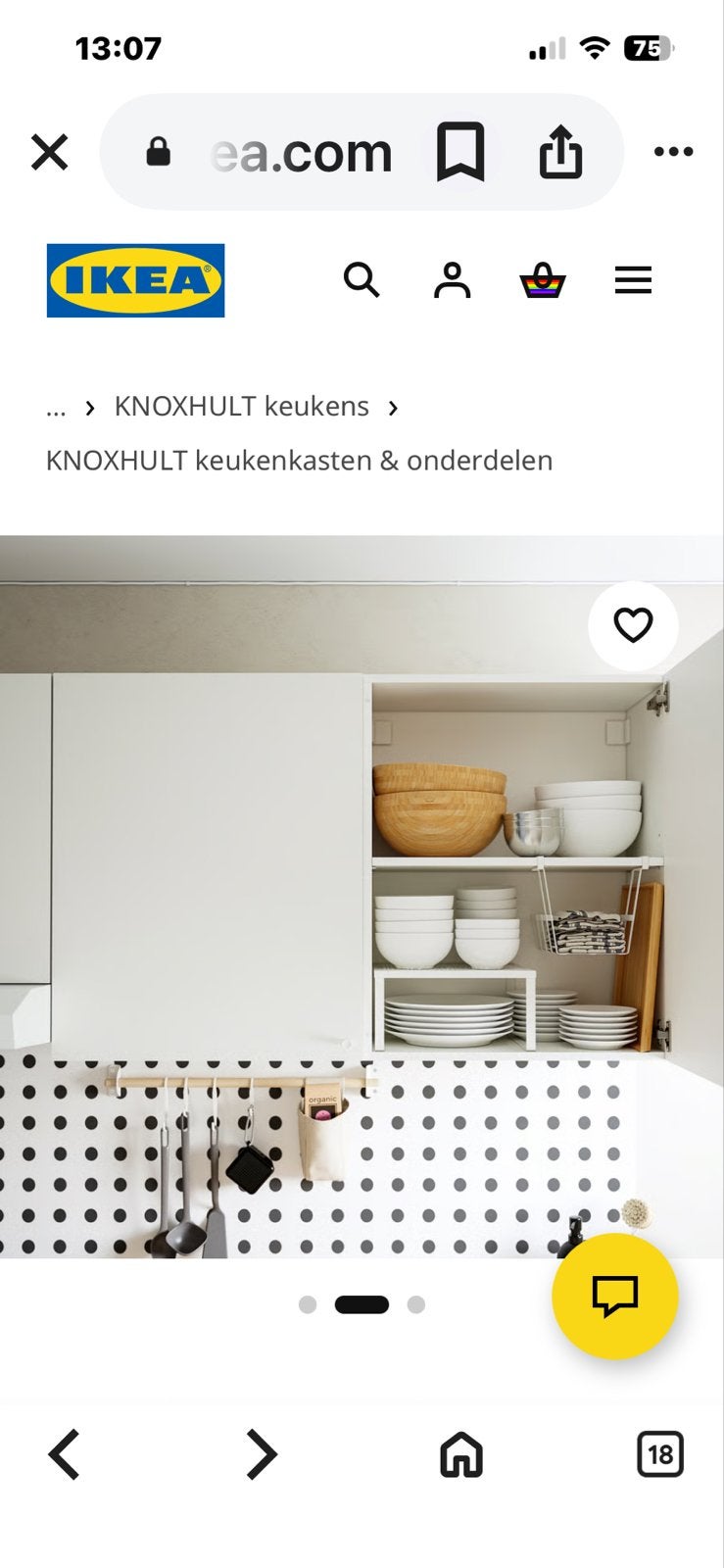 IKEA KNOXHULT bovenkast wit, 120x31x75 cm, Gebruikt, 100 tot 150 cm, Wit, Ophalen of Verzenden