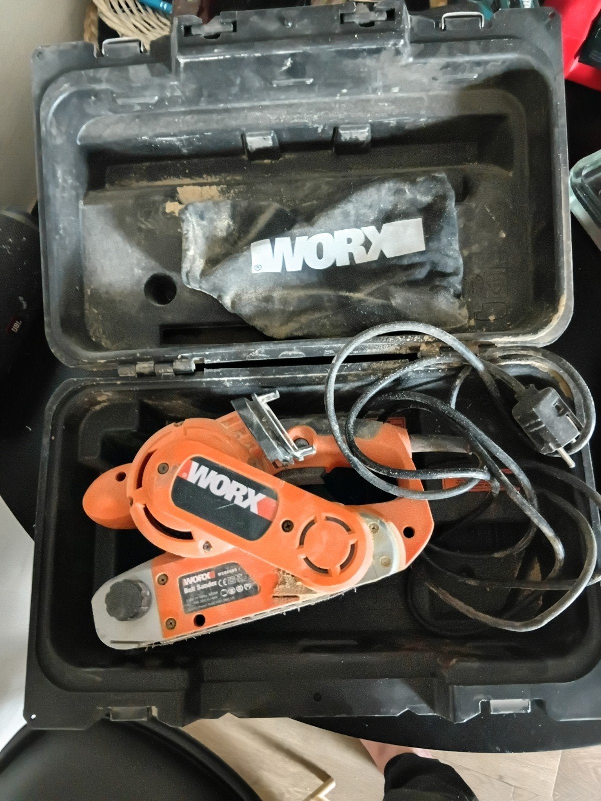 Worx Bandschuurmachine - Gebruikt maar functioneel, Ophalen of Verzenden, Gebruikt, Minder dan 600 watt, Bandschuurmachine