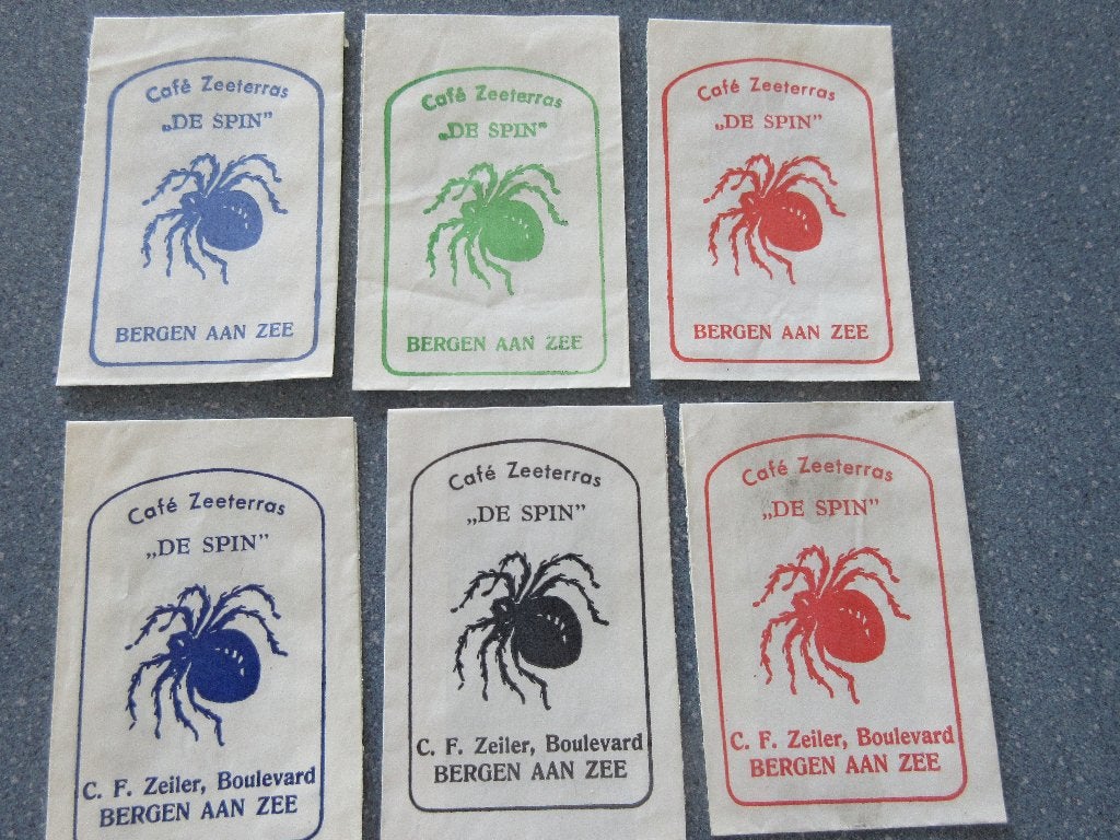 6 x Bergen aan Zee, café-zeeterras De Spin, Verzenden, Nederland
