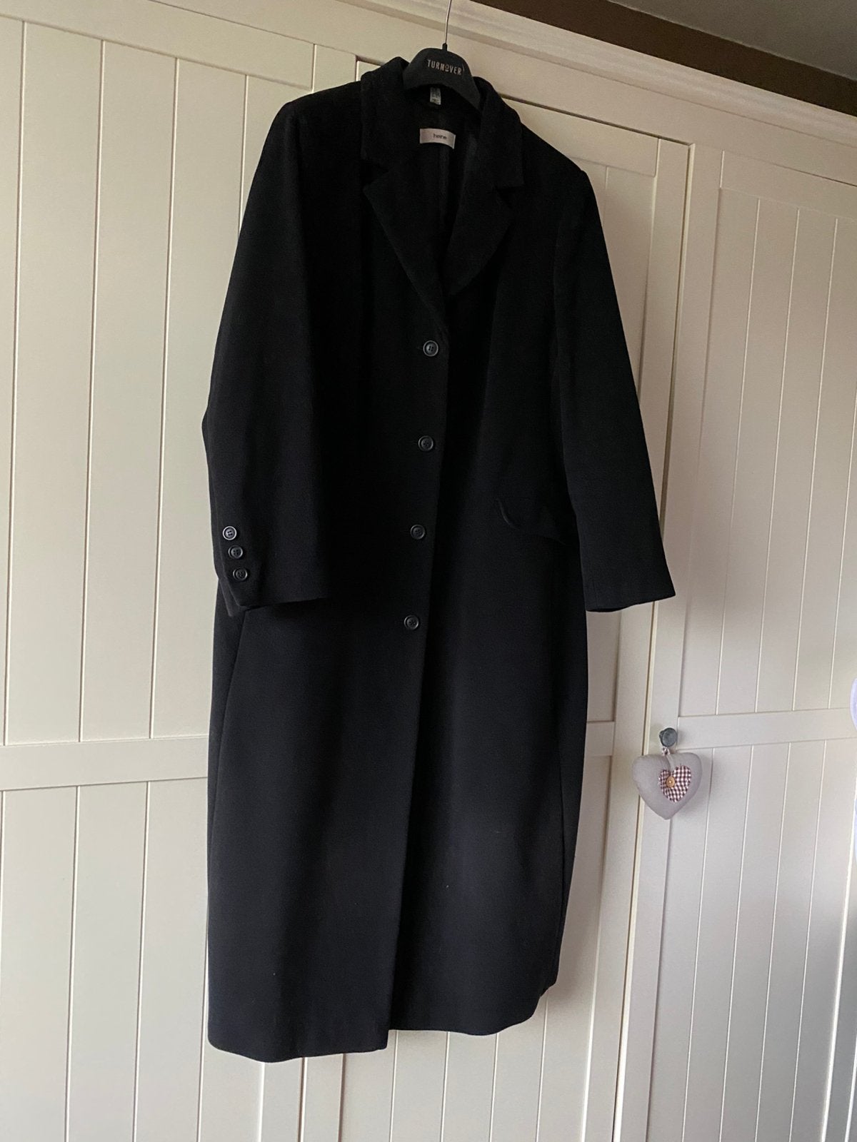 Mantel dames maat 50 zwart Heine, Ophalen of Verzenden, Zo goed als nieuw, Maat 46/48 (XL) of groter, Zwart