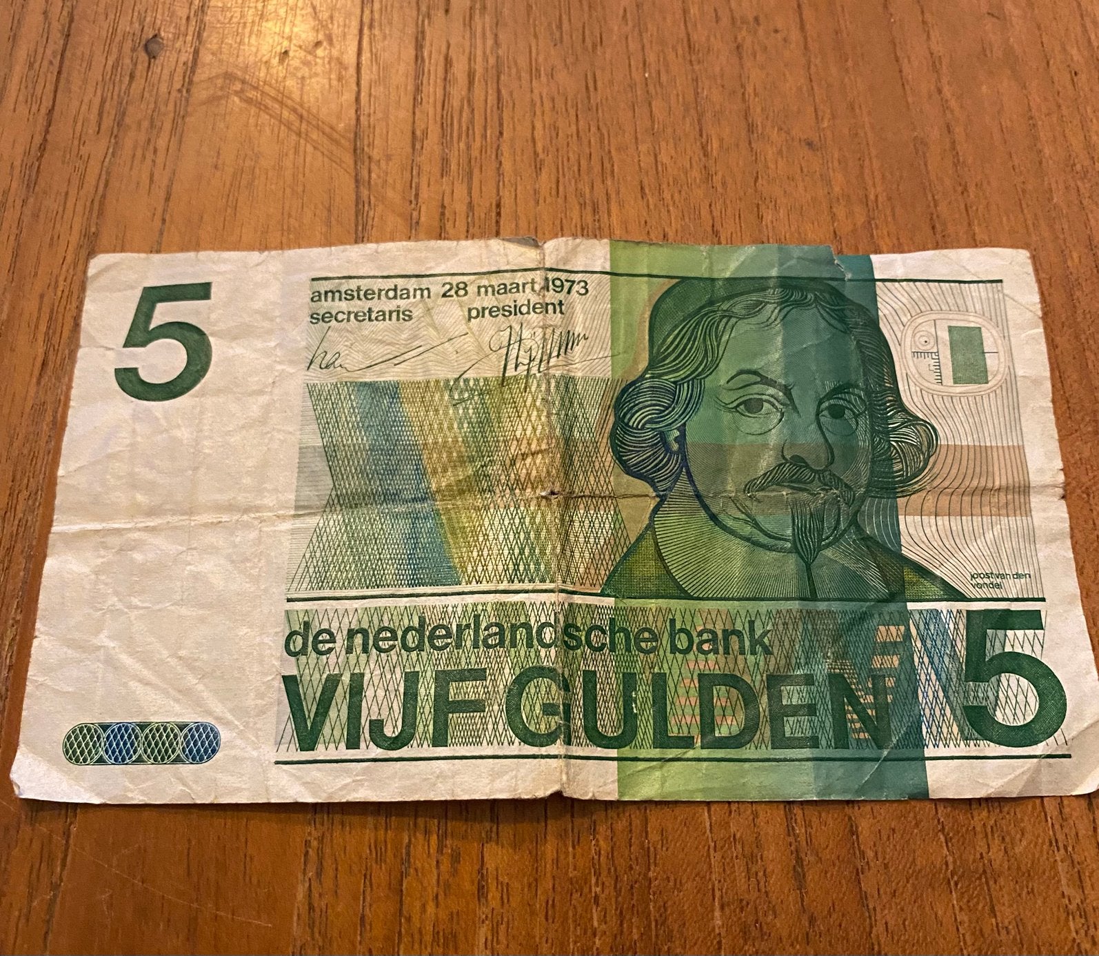 Vijf gulden biljet, Postzegels en Munten, Verzenden, 5 gulden, Los biljet