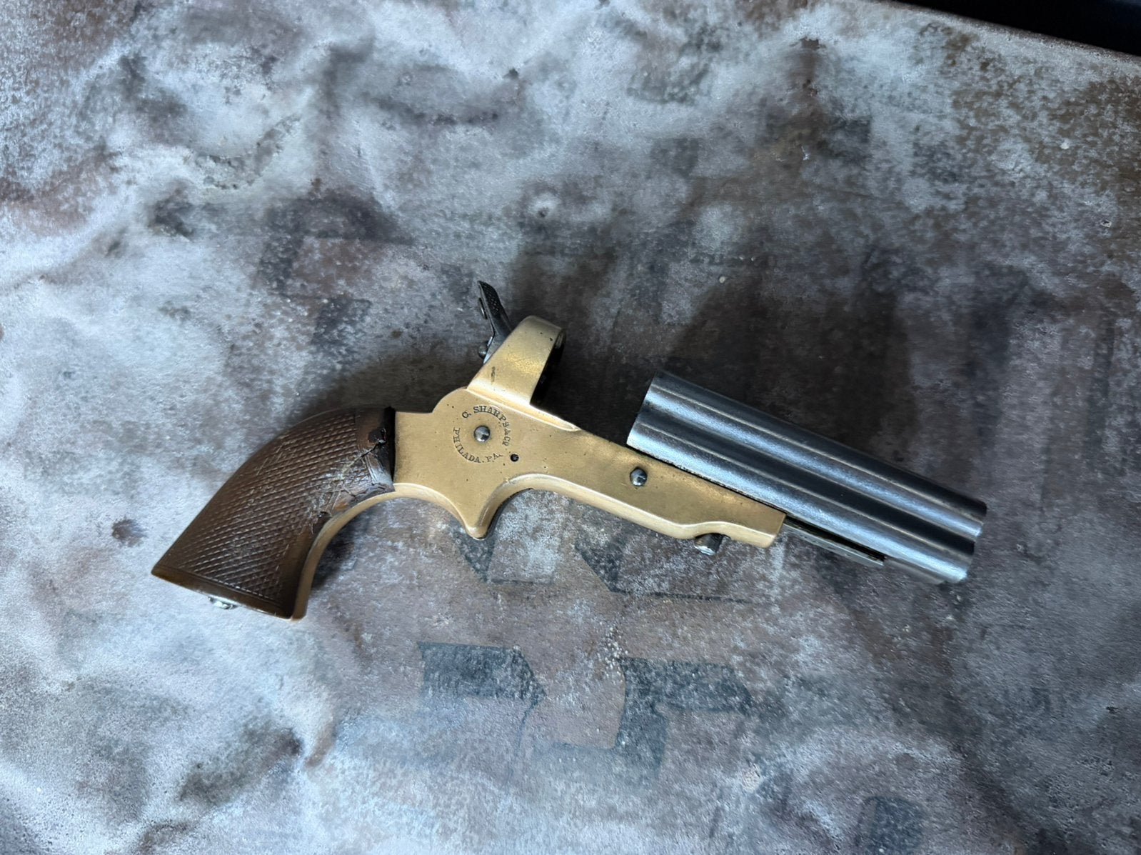 C. Sharps & Co. Model 2A Pepperbox – .30, 1859–1874, Antiek en Kunst, Ophalen of Verzenden