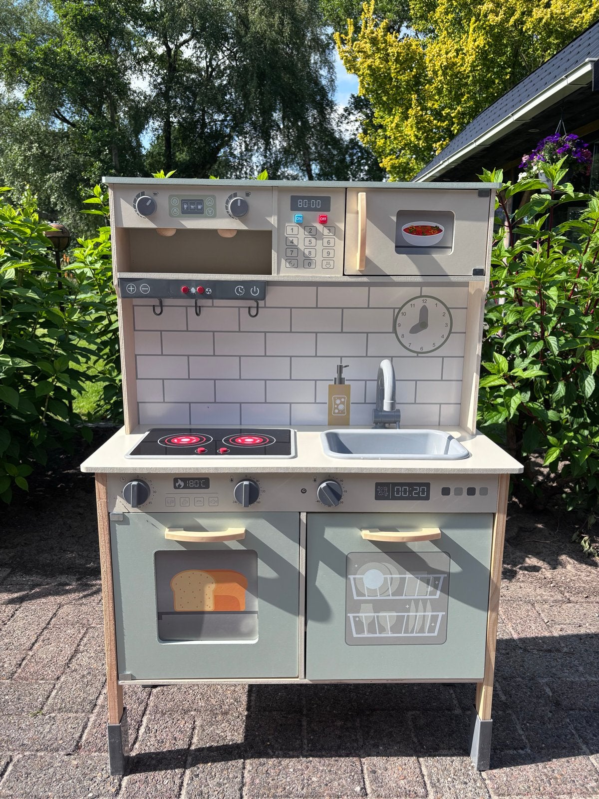 Houten speelkeuken, Ophalen, Zo goed als nieuw, Knutselen, Met licht