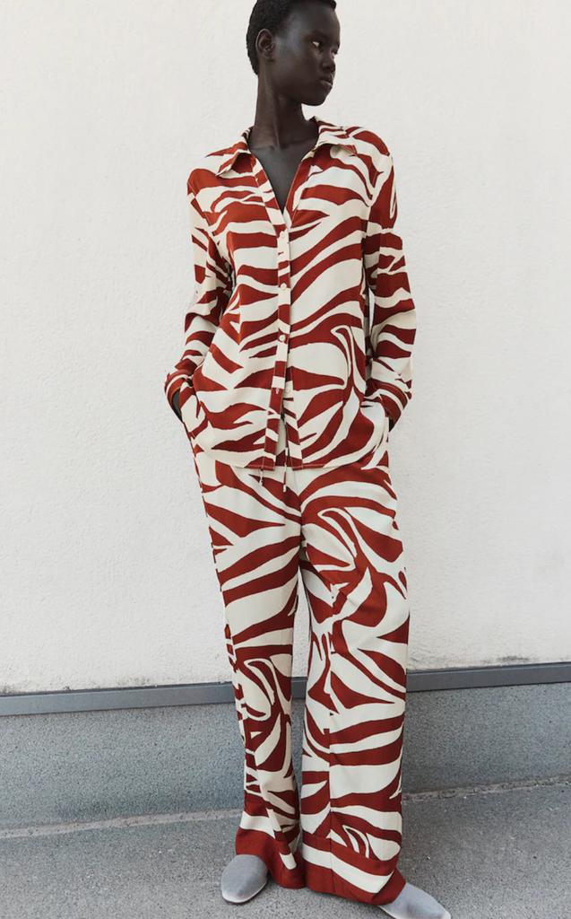 H&M Zomerse Dames Set - Zebra Print Broek & Blouse XL, Kleding | Dames, Ophalen of Verzenden, Nieuw, Maat 46/48 (XL) of groter