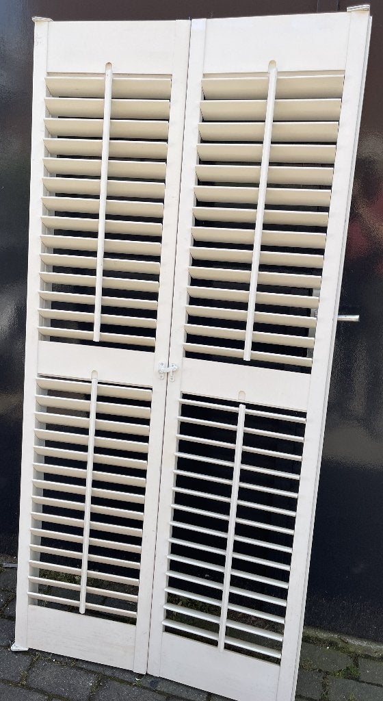 raamshutters, Ophalen, Gebruikt, Wit, 50 tot 100 cm