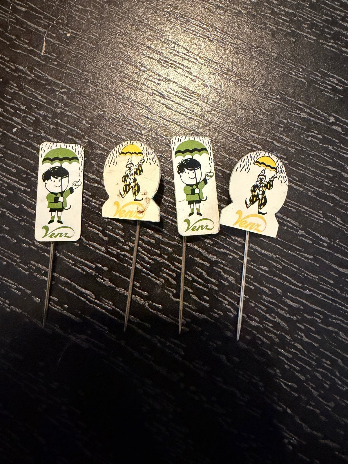 Set van 4 vintage Venz hagelslag prikkers, Verzenden, Gebruikt