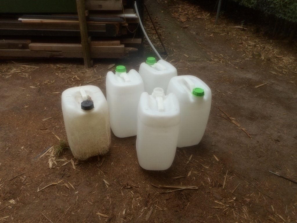 jerrycans 20 liter, Tuin en Terras, Regentonnen, Minder dan 75 liter, Ophalen, Zo goed als nieuw, Kunststof