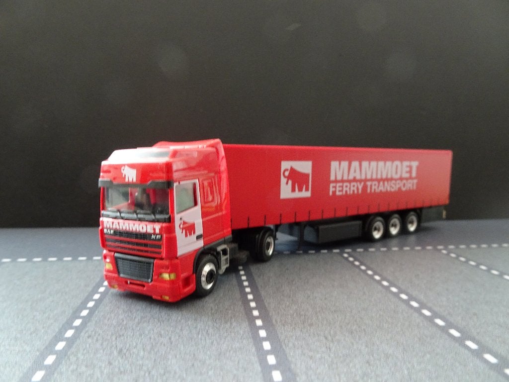 940 herpa daf xf mammoet ferry transport 1:87 truck trein, Ophalen of Verzenden, Zo goed als nieuw, Bus of Vrachtwagen, Herpa
