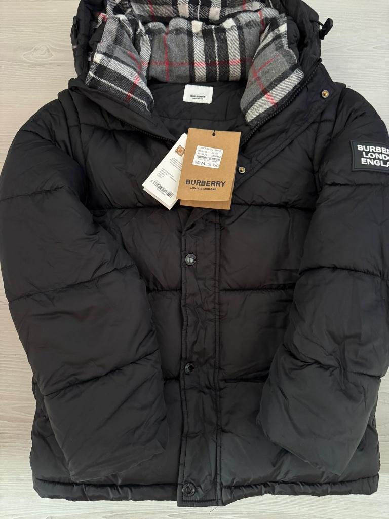 Burberry puffer jas, Maat 48/50 (M), Zwart, Ophalen of Verzenden, Zo goed als nieuw