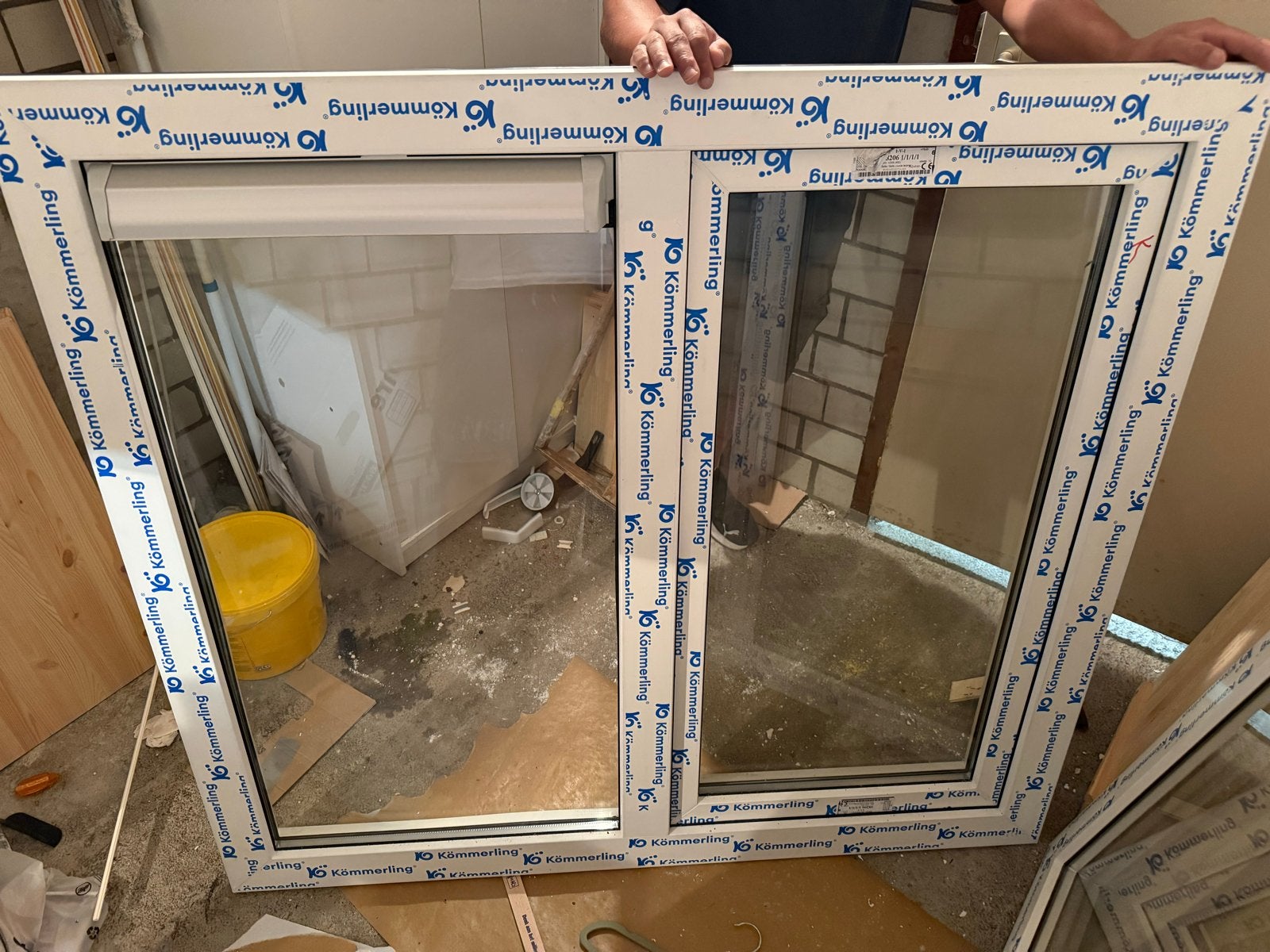 2 Kiepraam Kozijnen met Dubbel Glas, 1270x1400mm, Ophalen, Gevelraam of Ruit, 120 tot 160 cm, Zo goed als nieuw