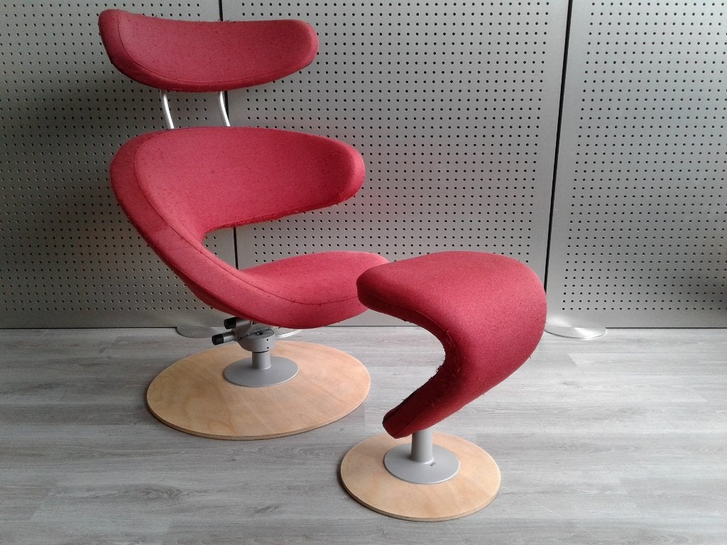 Stokke (Variér) Peel (Bordeaux), Gebruikt!, Huis en Inrichting, Fauteuils, Gebruikt, Hout, Metaal, Stof, Overige materialen, 75 tot 100 cm