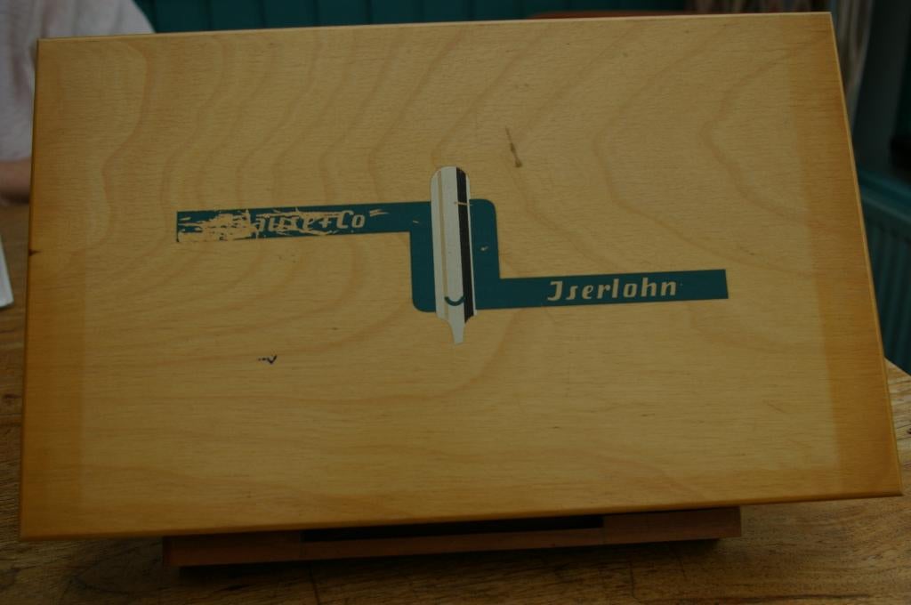 Houten vakkenkistje kroonpennen kroontjespennen, Verzamelen, Pennenverzamelingen, Overige merken, Gebruikt, Overige typen, Ophalen of Verzenden