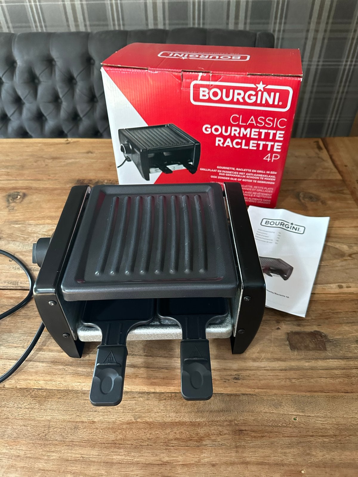 Bourgini Classic Gourmet Raclette 4P - Zo goed als nieuw, Ophalen of Verzenden, Zo goed als nieuw, Minder dan 4 personen